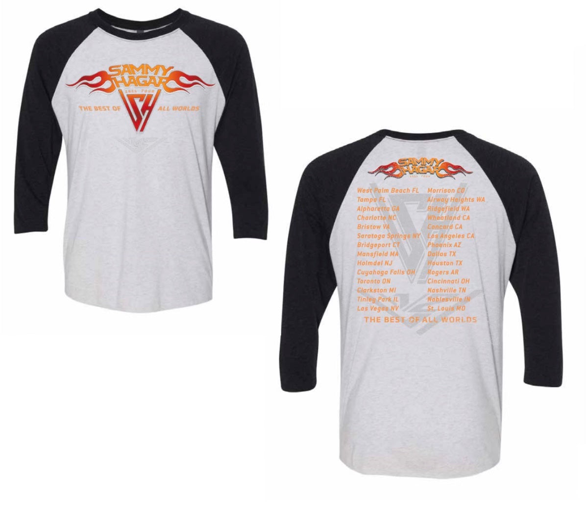 Sammy Hagar 2024 &quot;The Best of All Worlds&quot; Tour Raglan