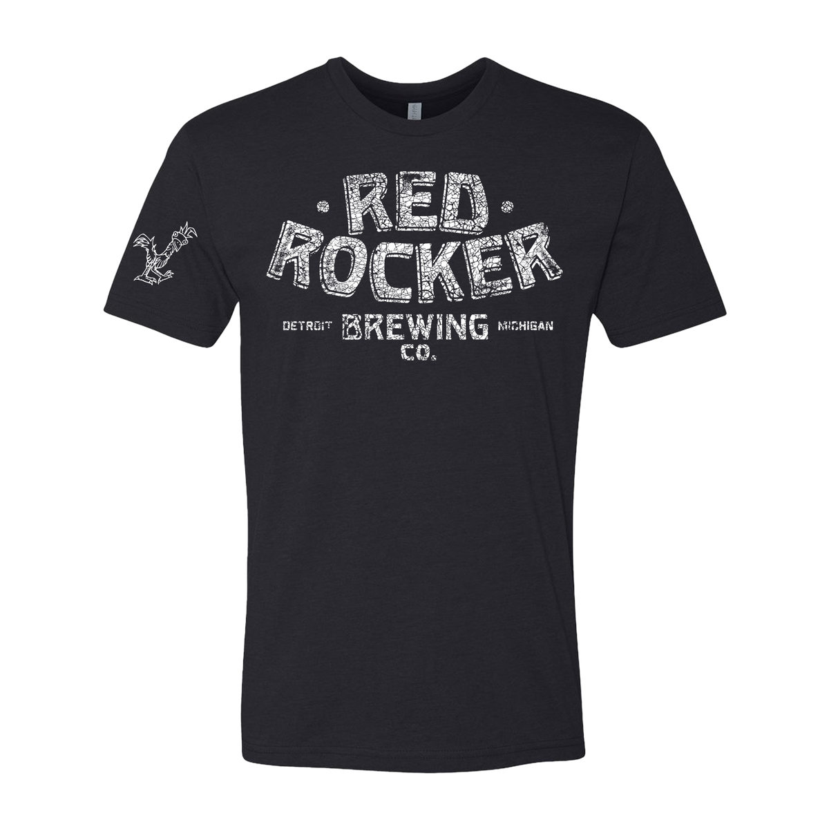 Red Rocker Brewing Company &quot;Script&quot; Tee Black w/ White Font