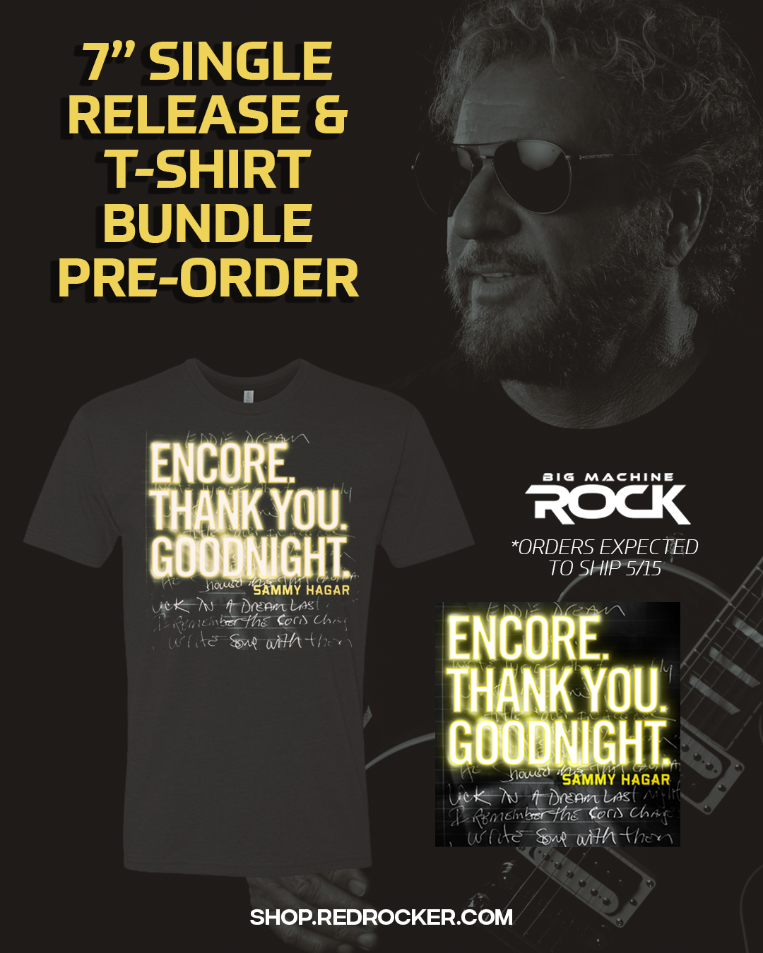 Encore. Thank You. Goodnight. 7&quot; Vinyl Single + T-Shirt Bundle