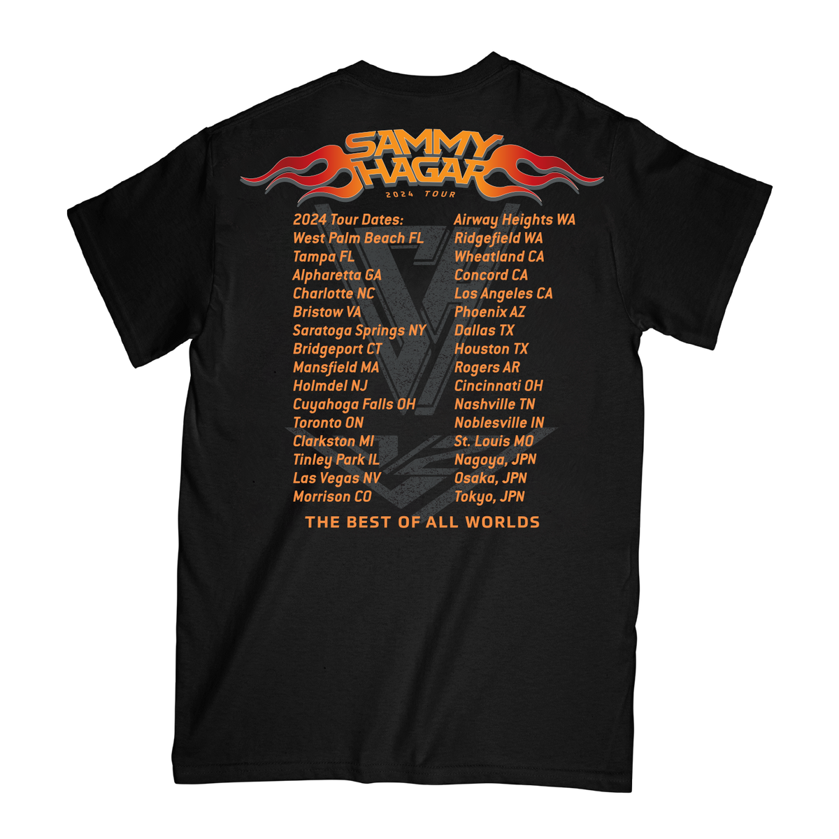 Sammy Hagar 2024 &quot;The Best Of All Worlds&quot; Band Tour Tee