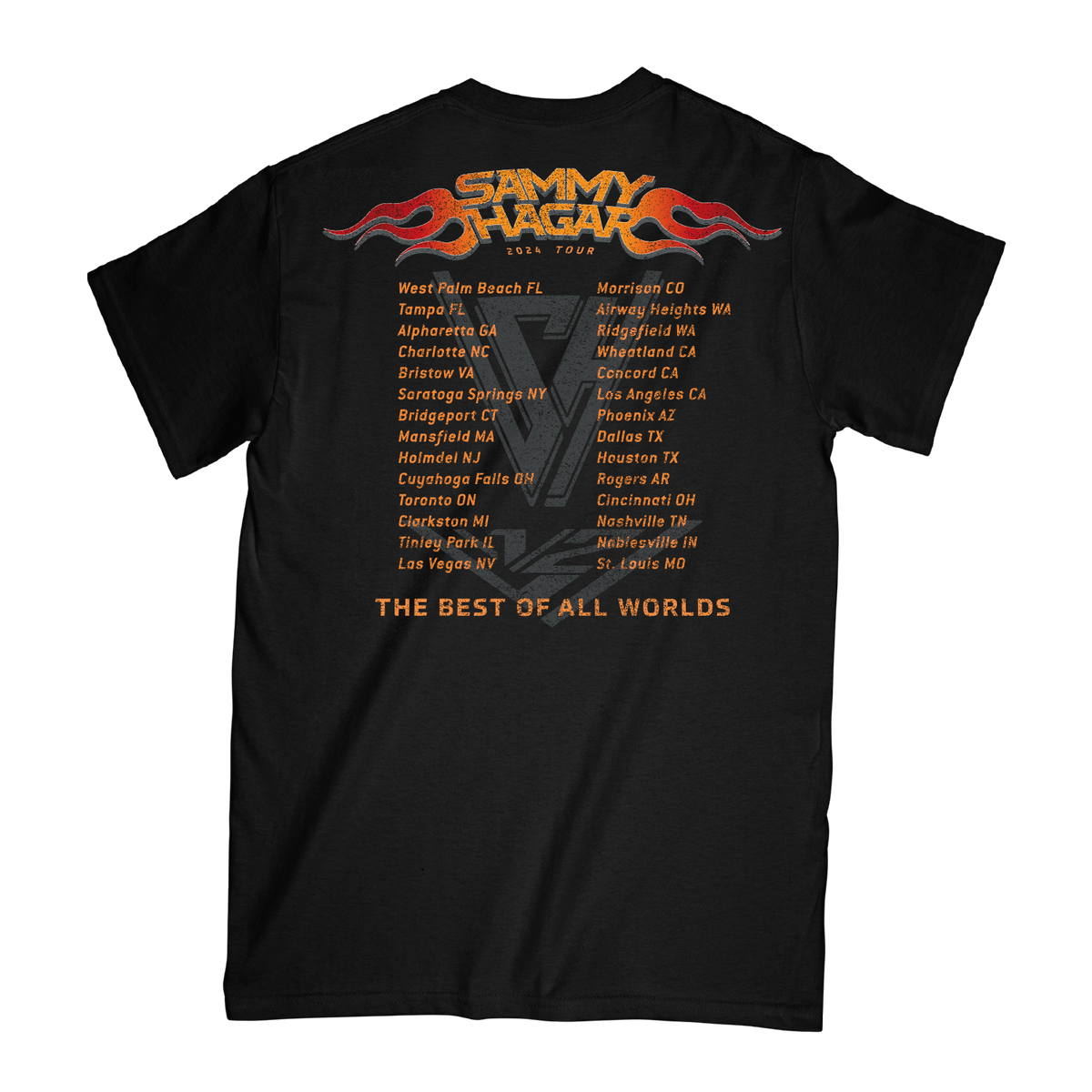 Sammy Hagar 2024 &quot;The Best Of All Worlds&quot; Online Exclusive Tour Tee